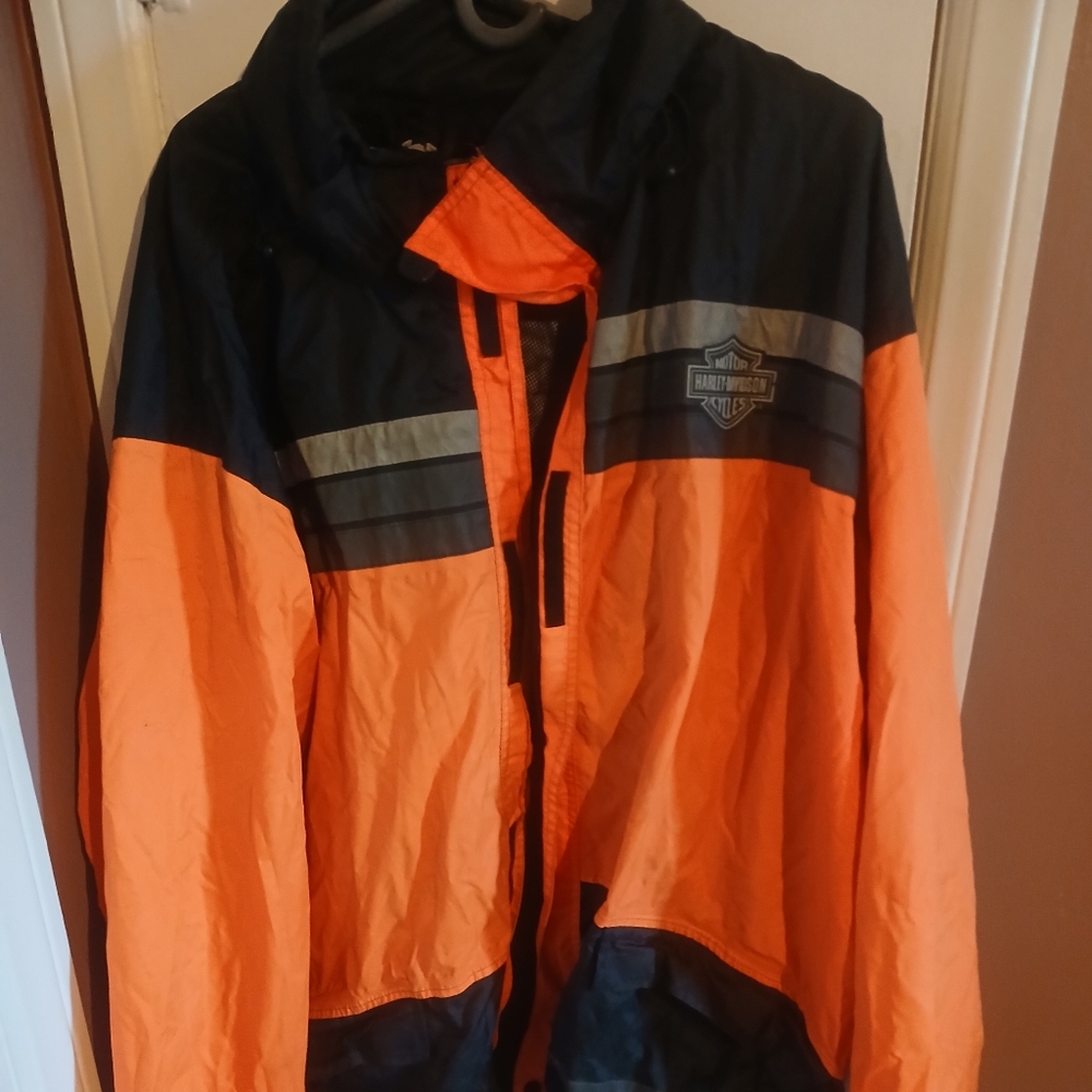 Harley Davidson coat and bibs high visibility